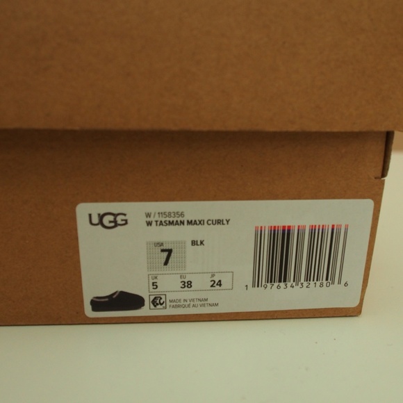 UGG Women Tasman Maxi Curly Slipper Size 7 & 8 Black - Picture 8 of 8